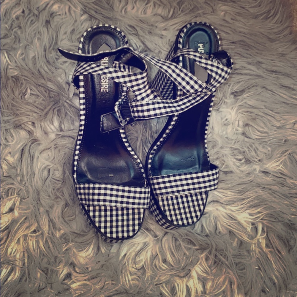 Public Desire checkers heels